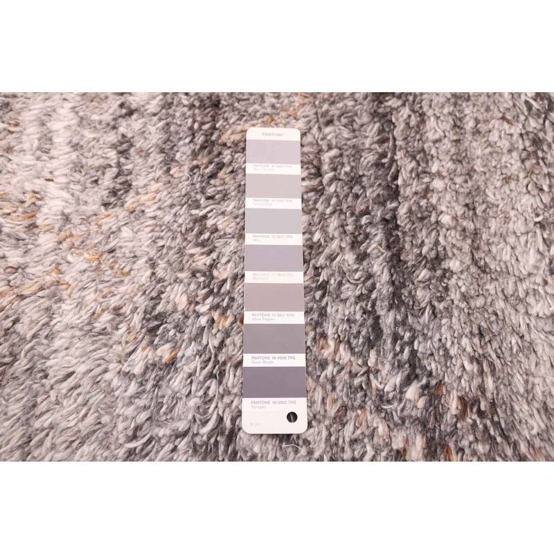 ECARPETGALLERY Hand-knotted Tangier Dark Grey Wool Rug - 4'11 x 8'2