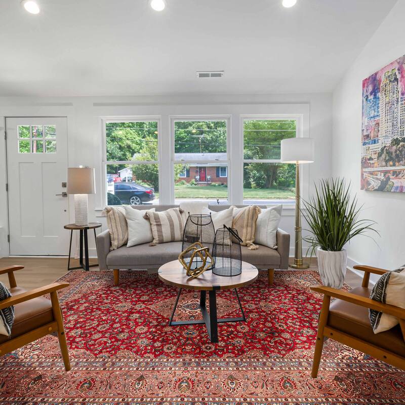 ECARPETGALLERY Hand-knotted Antalya Vintage Red Wool Rug - 9'9 x 13'0