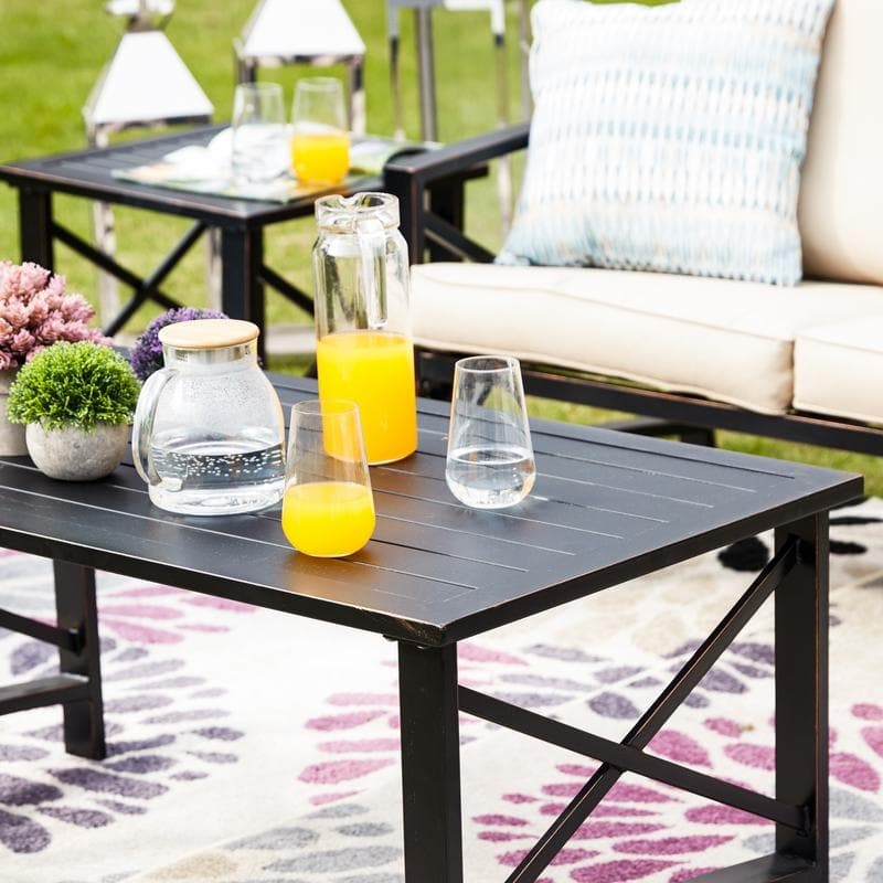 PATIO FESTIVAL 8-Piece Outdoor Sofa Seating Group with Cushions