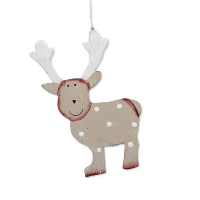 Novica Handmade Delightful Reindeer Wood Wind Chime - Brown