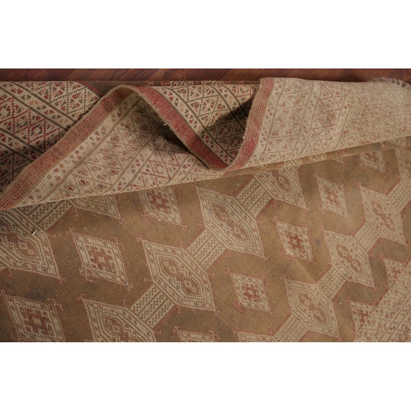 Bakhtiari Persian Antique Accent Rug Handmade Wool Carpet - 4'1" x 5'4"