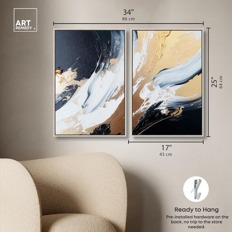 Forces II Canvas Set of 2 by Art Remedy