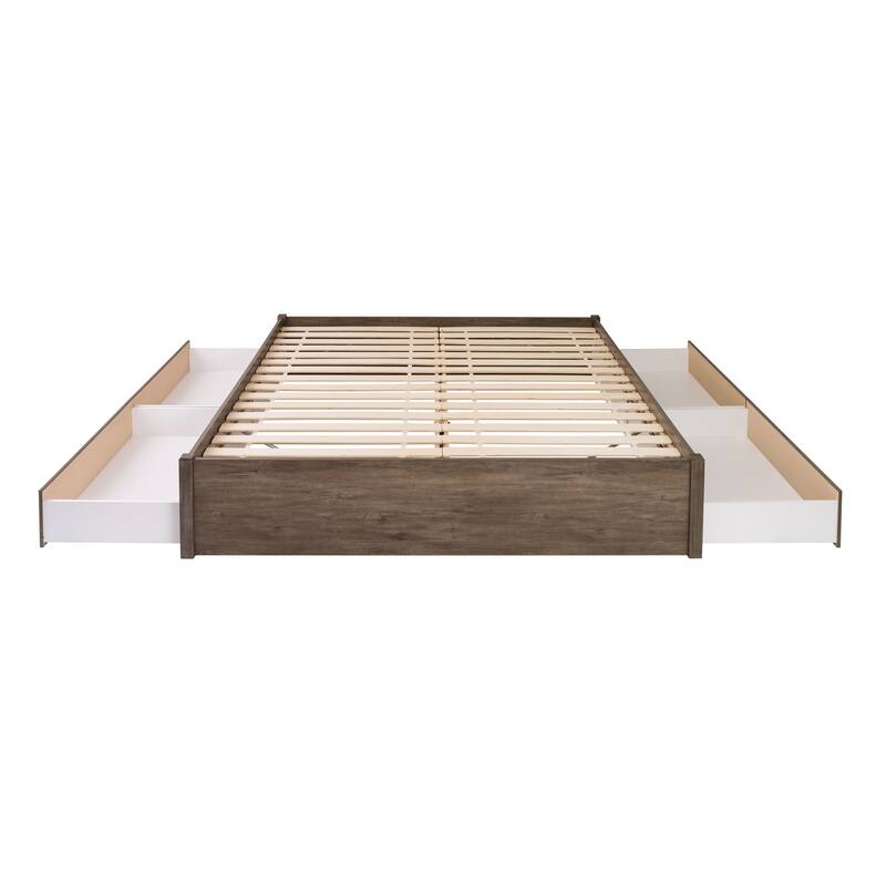 Prepac King 4-post Platform Bed with Optional Drawers