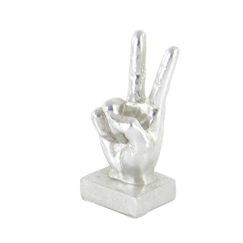 CosmoLiving by Cosmopolitan Gold or Silver Polystone Hands Decorative Sculpture (Set of 3)