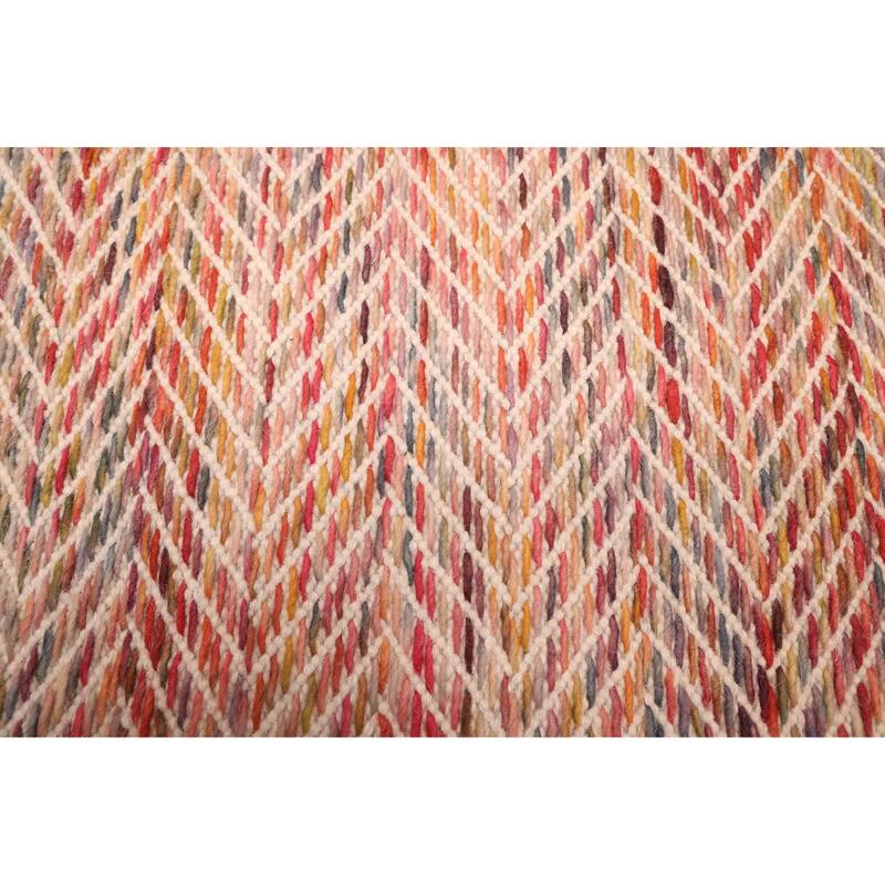 ECARPETGALLERY Braid weave Sienna Red Wool Rug - 5'4 x 7'4