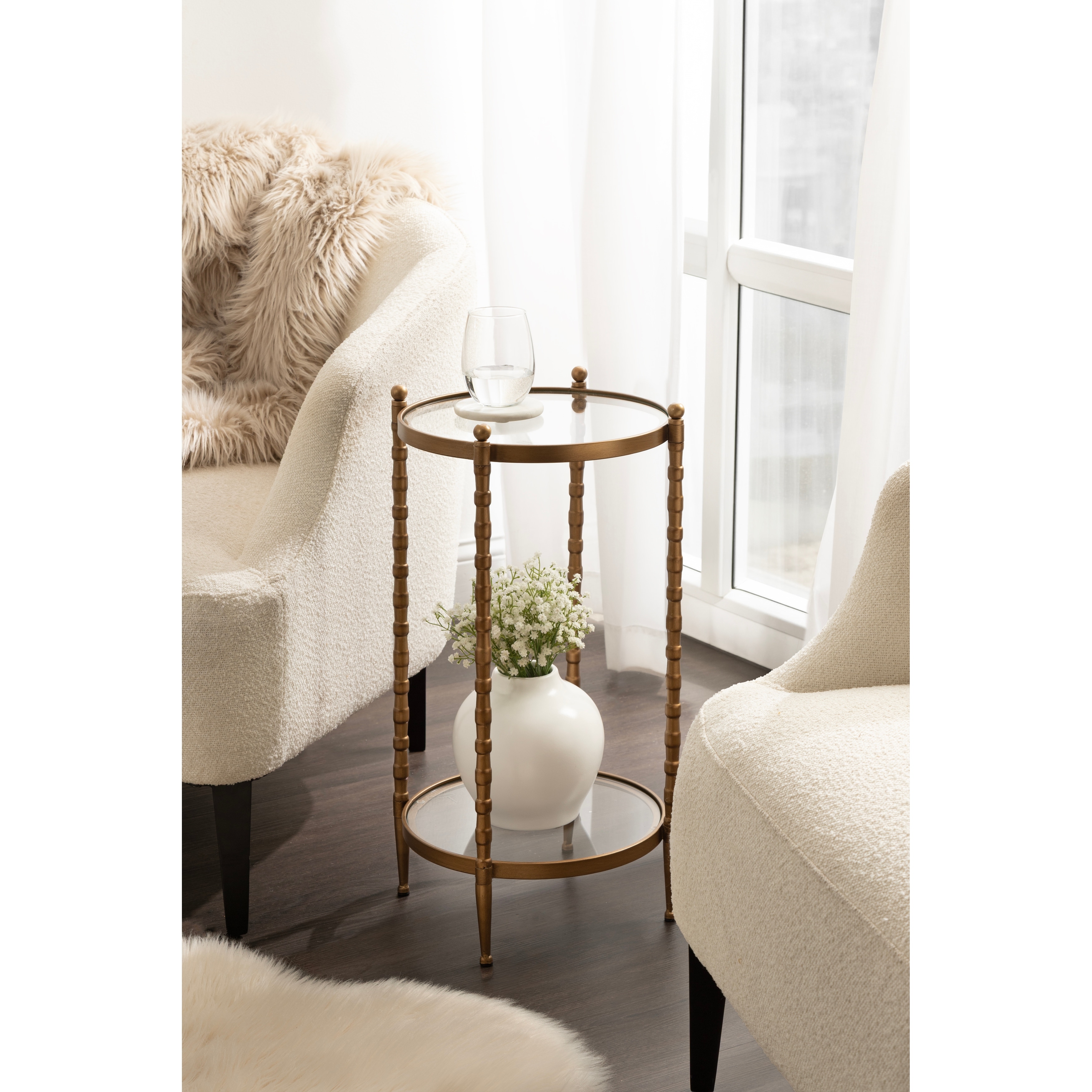 Kate and Laurel Prisha Round Side Table