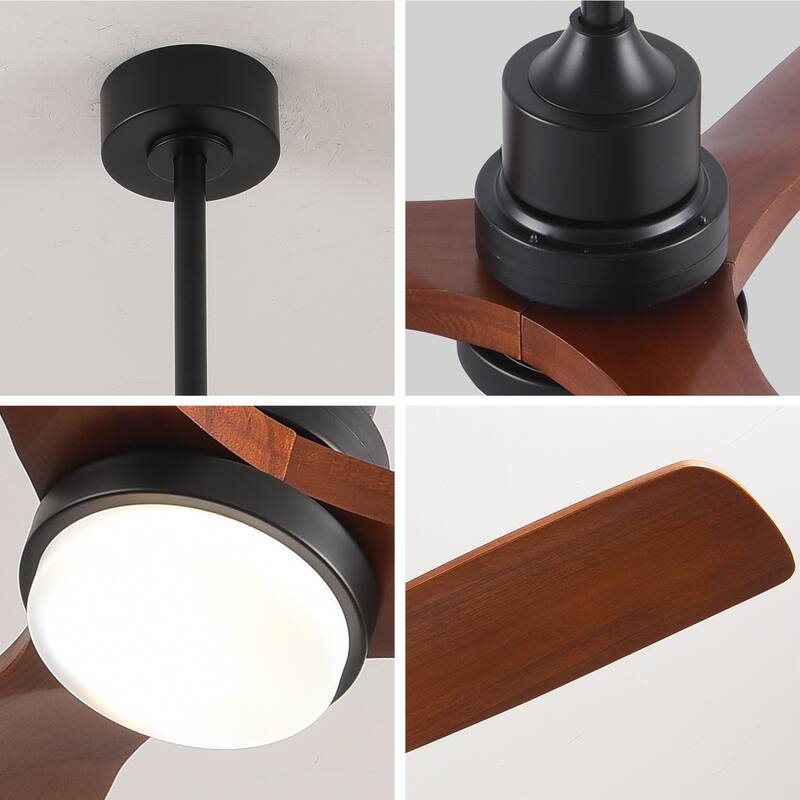 60" Ceiling Fan w/ Light Remote Control Reversible DC Motor With Dimmable LED