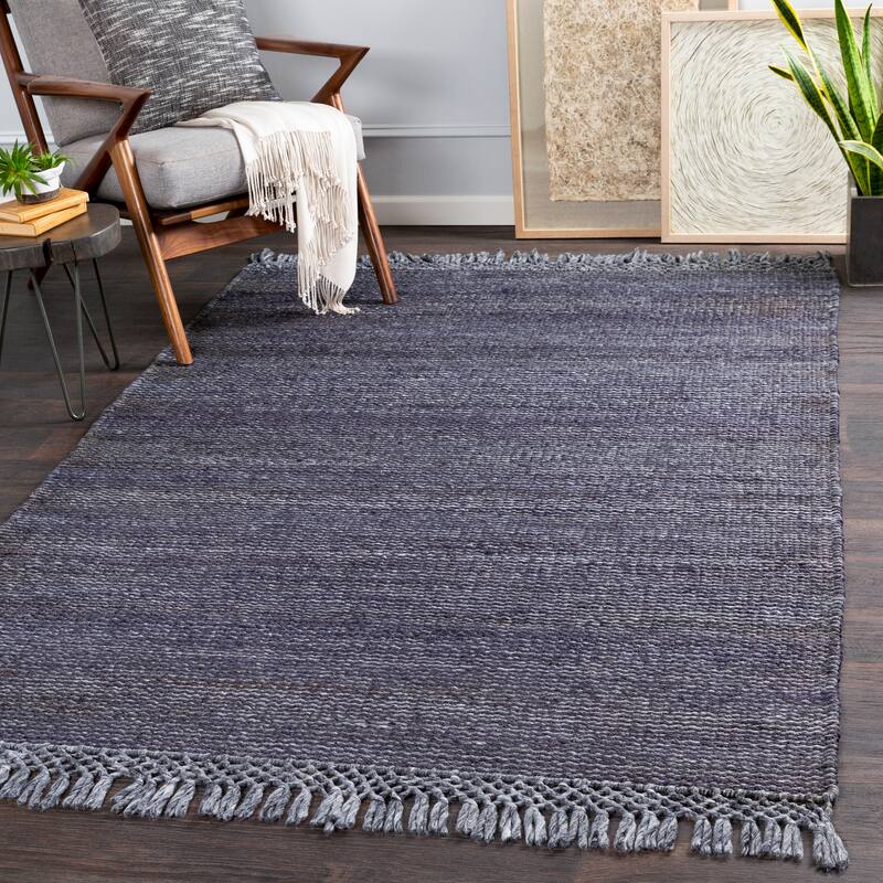 Artistic Weavers Tortue Modern Jute/PET Yarn Handmade Area Rug - Navy - 8' x 10'