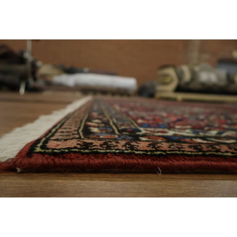 Hand Knotted Oriental 100% Wool Carpet Traditional Floral Red Bakhtiari Area Rug - 12' 2'' X 8' 6''
