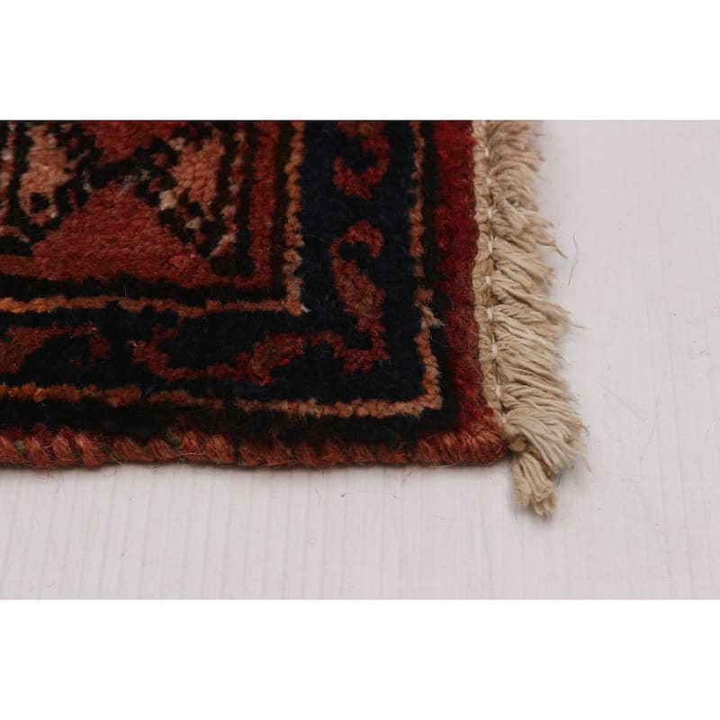 ECARPETGALLERY Hand-knotted Andelz Red Wool Rug - 3'7 x 10'2