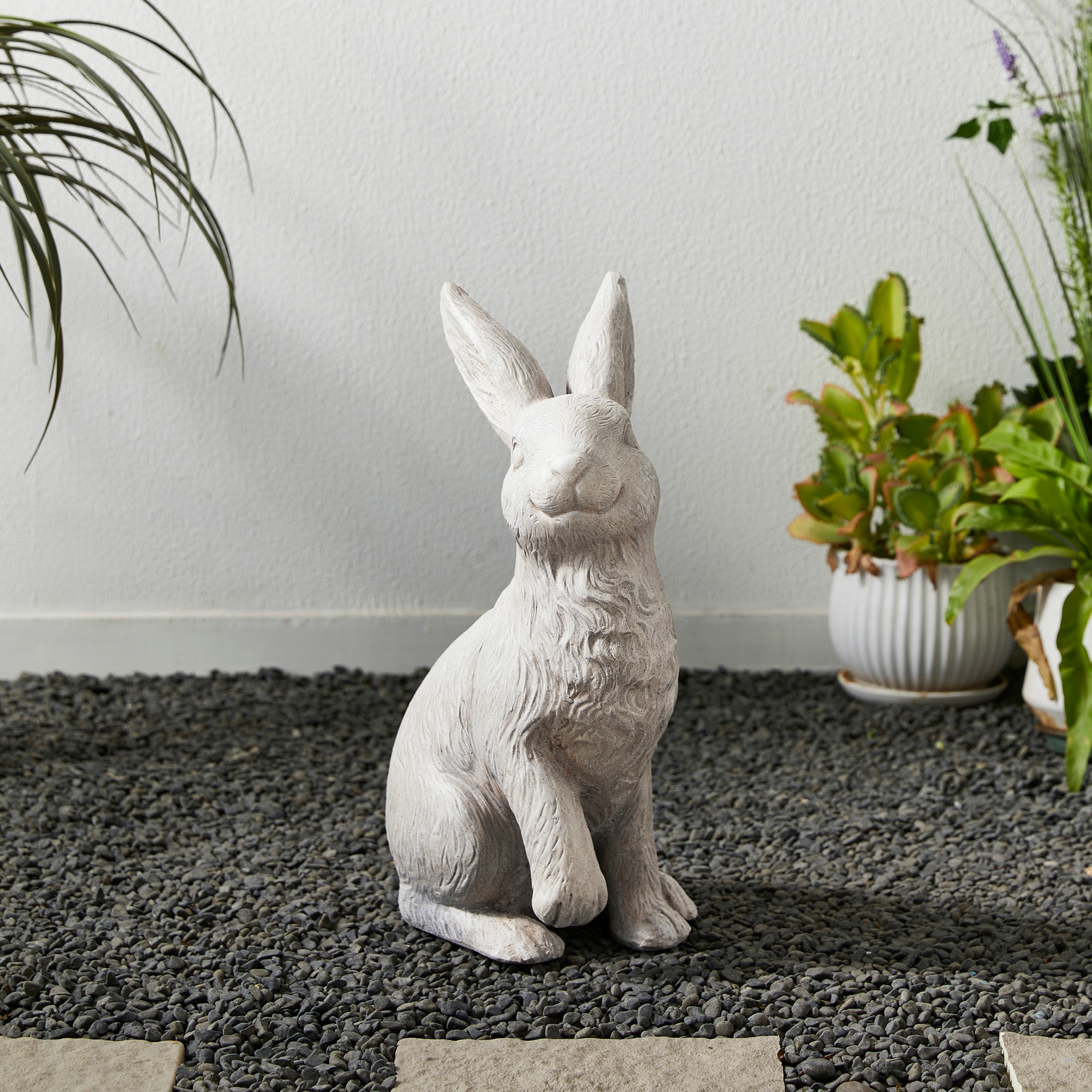 Amazon.com : Glitzhome Rabbit Garden Statue Outdoor Standing
