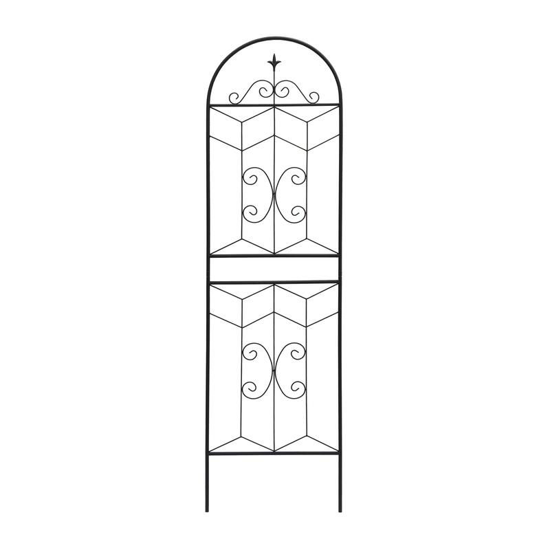 2 Pack Metal Garden Trellis Rustproof Trellis for Climbing Plants Outdoor Flower Support Black