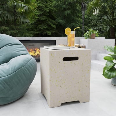 Patio Watcher 16"x 16" Outdoor Patio Terrazzo Propane Tank Cover Table for Hiding Gas tank