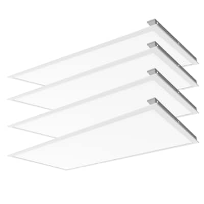 2x4 FT Surface Mount LED Flat Panel Light, Selectable Wattage and CCT, Dimmable, Damp Rated, UL Listed, 4 Pack - 47.81