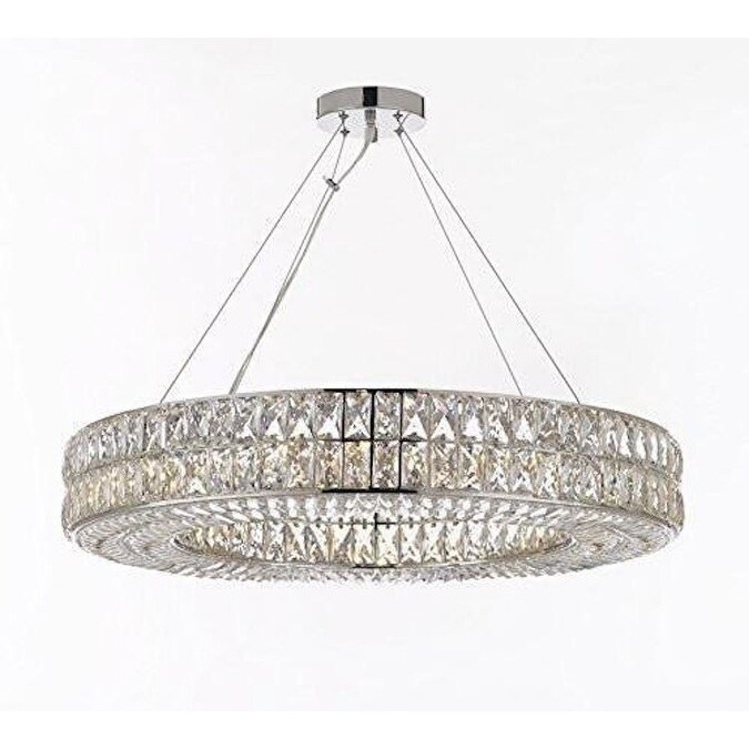 Crystal Nimbus Ring Chandelier Modern Pendant 40" Wide - Chandeliers For Bedrooms by Overstock.com