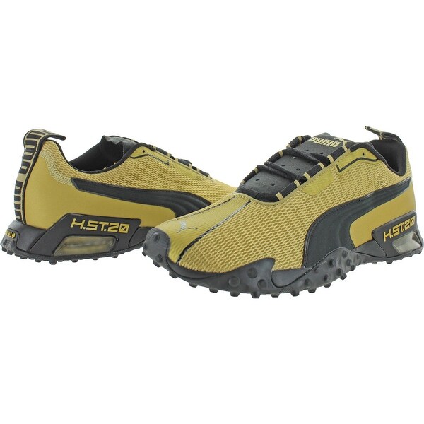 puma black and gold running shoes