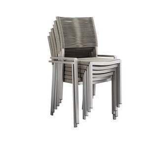 Set of 6 Bella Dining Chairs, Grey - N/A