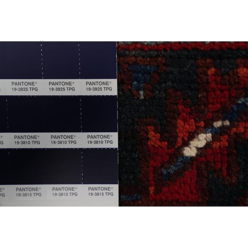 Hand Knotted Oriental 100% Wool Carpet Traditional Medallion Red Heriz Area Rug - 9' 3'' X 6' 3''