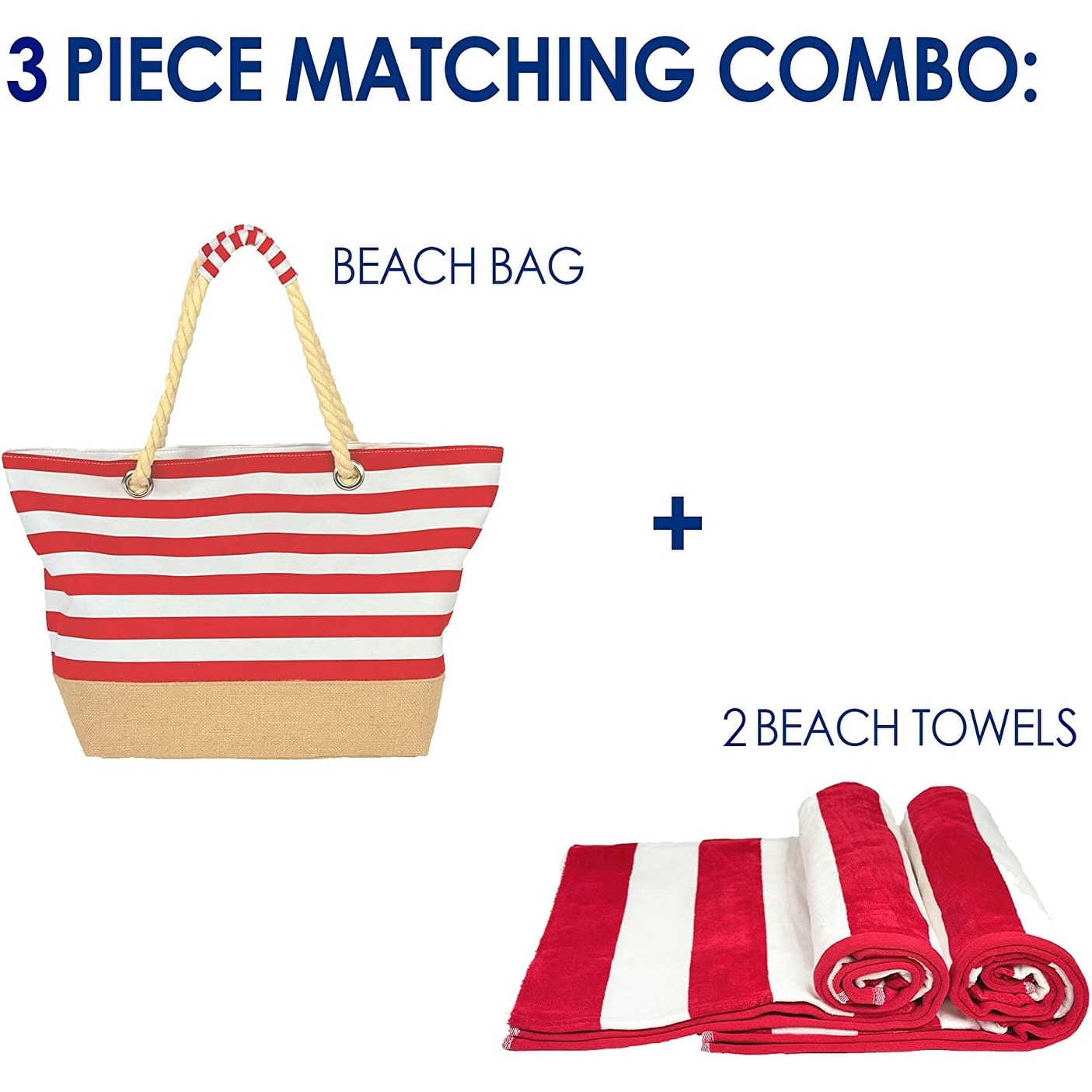 3 Piece Set Ultrasoft Beach Towel Set 32x62 and a Beach Bag Pool and Beach Towel Quick Dry. On Sale Bed Bath Beyond 37213155