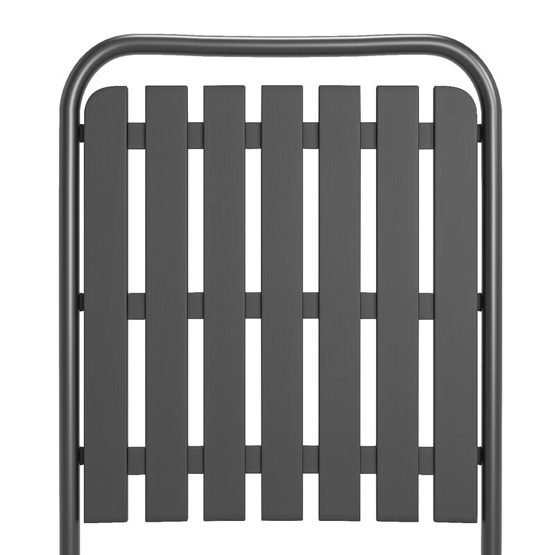 2-Piece Folding Chair, No Assembly Required, 350lb Capacity, Rust-Resistant & Stain-Proof for Balcony/Garde