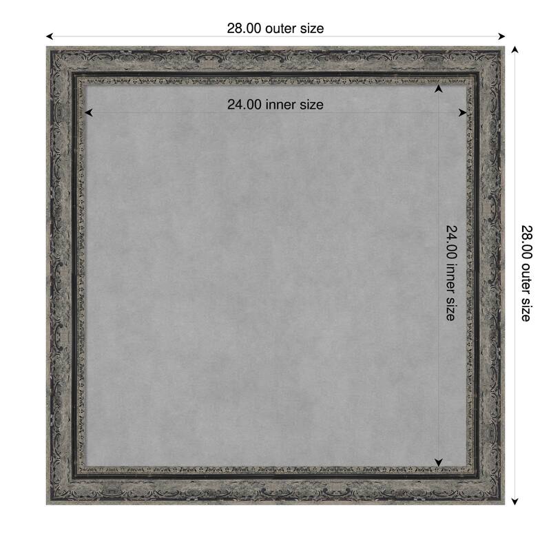 Amanti Art Filigree Gloss Black Framed - 28 x 28 in - Filigree Matte Black