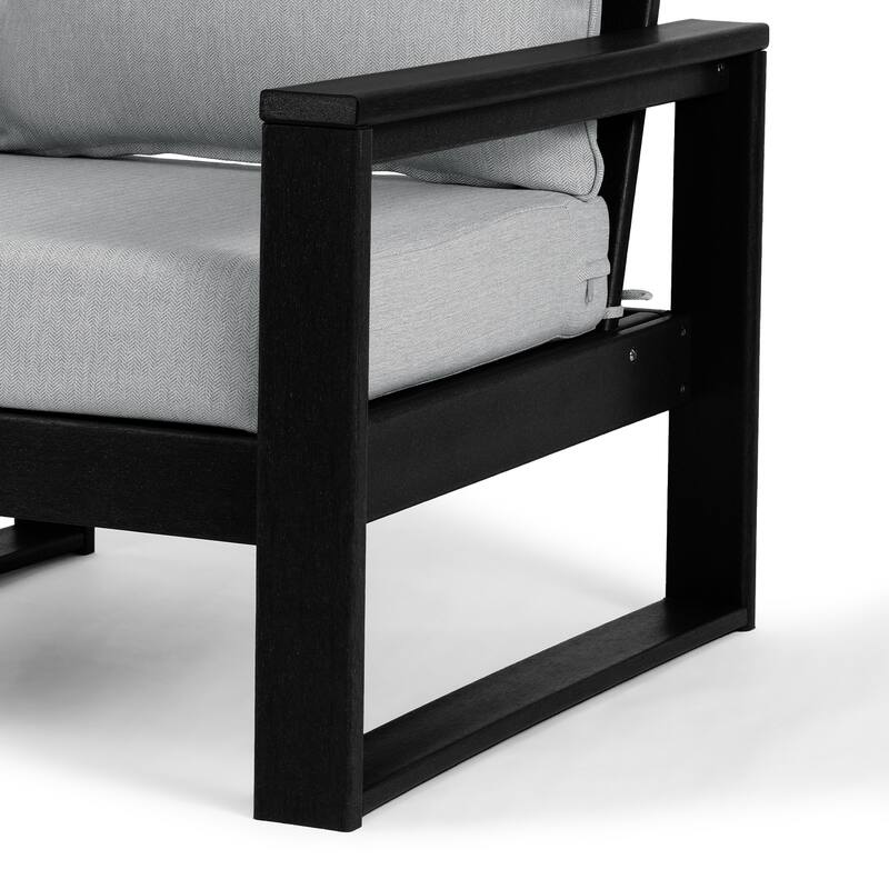 Endless Outdoor Patio Sofa with Black Frame