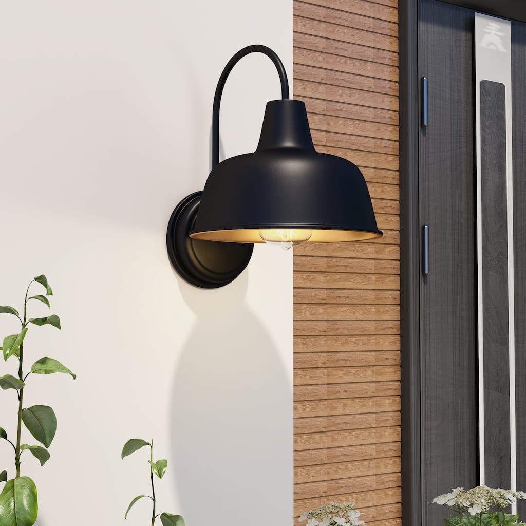 1-Light Outdoor Barn Light With Dark Bronze finish - 10.54"x12.69"x13"