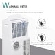 preview thumbnail 8 of 6, HOMCOM 12000 BTU Portable Air Conditioner with Cooling, Dehumidifying, Ventilating Function, White - 17.75''x14.25''x29.75''