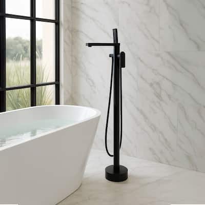 Venus Square Head Tub Filler Faucet with Handshower