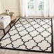 preview thumbnail 28 of 131, SAFAVIEH Handmade Cambridge Maybell Moroccan Trellis Wool Rug 3' x 5' - Ivory/Black