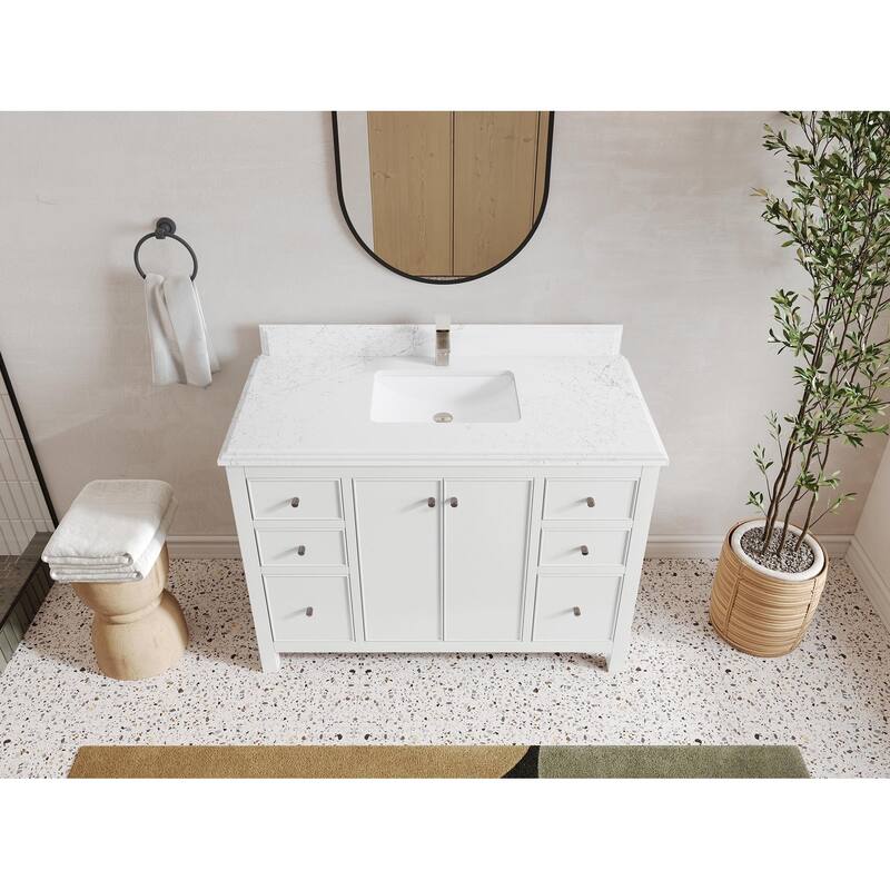 Willow Collections 48 in. W x 22 in. D Chicago Single Sink Bathroom Vanity with Countertop