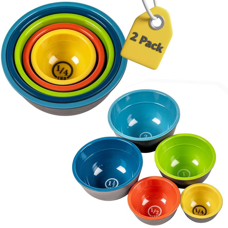 Prepara Two Tone Melamine Pinch Bowl - 10-Piece