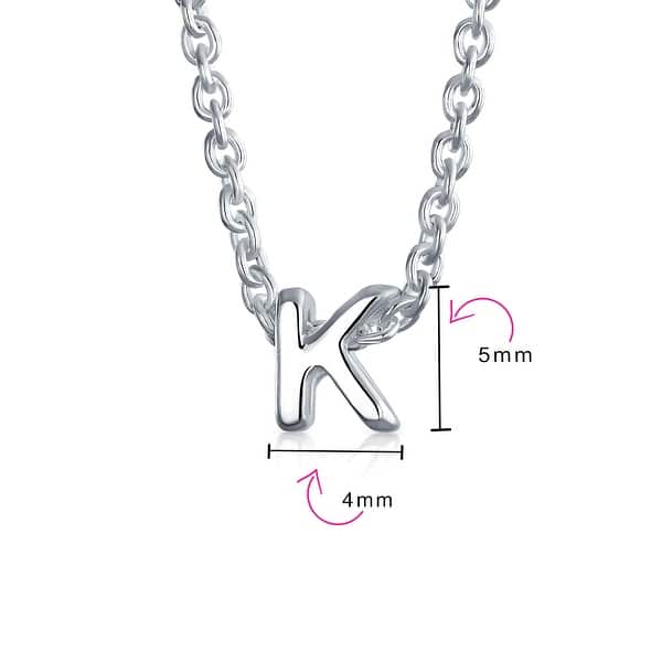 Tiny 925 sterling silver initial necklace Up to 10 Initials