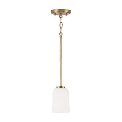 Lawson 1-light Hanging Pendant w/ Soft White Glass