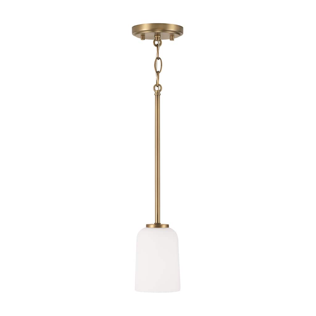 Lawson 1-light Hanging Pendant w/ Soft White Glass