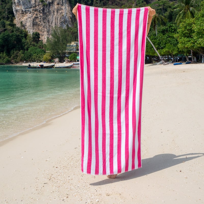 Arkwright California Cabana 4-Piece striped Beach Towel Set - 30x70
