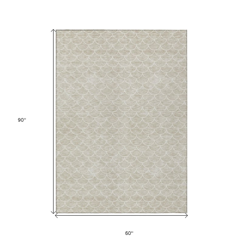 HomeRoots Geometric Transitional Rectangle Outdoor Rug