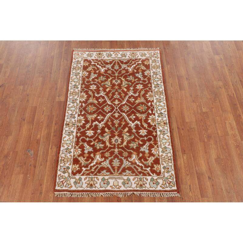 Kashan Oriental Foyer Rug Handmade Wool Carpet - 3'0"x 5'0"
