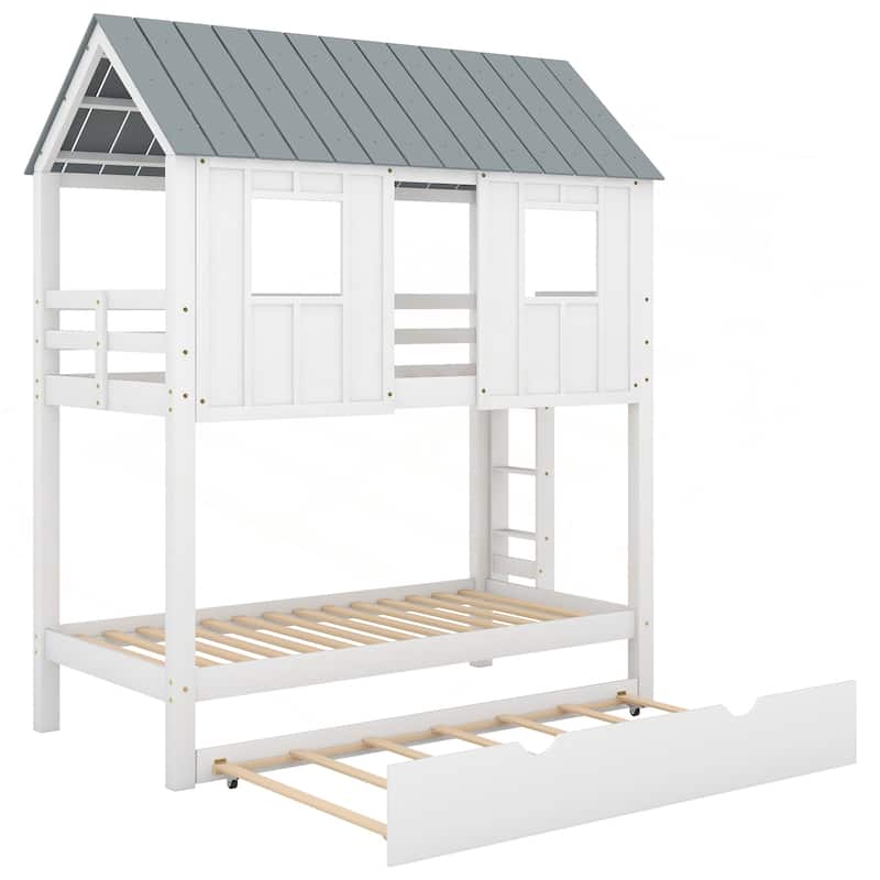 Charming Twin Size Bunk Bed with Special Design for Fun and Comfort