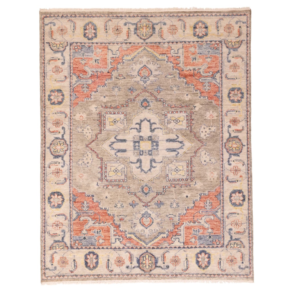 ECARPETGALLERY Hand-knotted Jules Serapi Taupe Wool Rug - 8'1 x 10'2