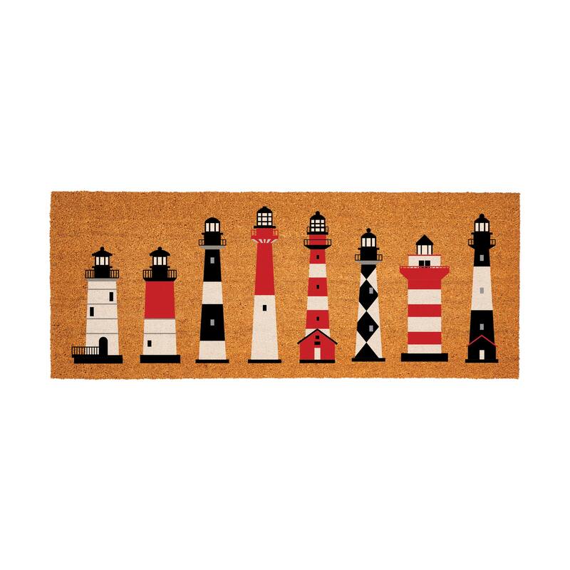Coastal Coir Mat Lighthouse 60"x24" - 60" x 24"