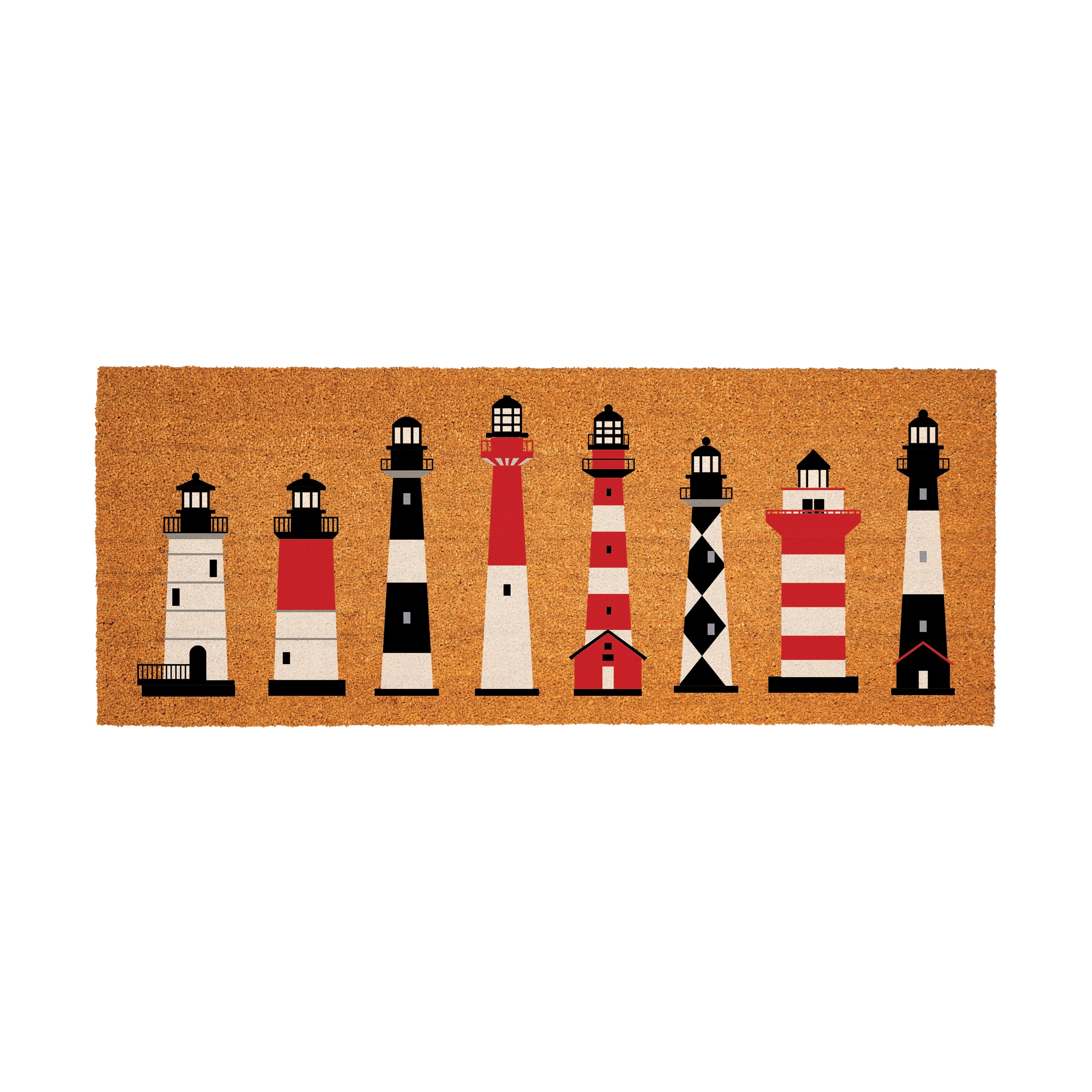 Coastal Coir Mat Lighthouse 60"x24" - 60" x 24"