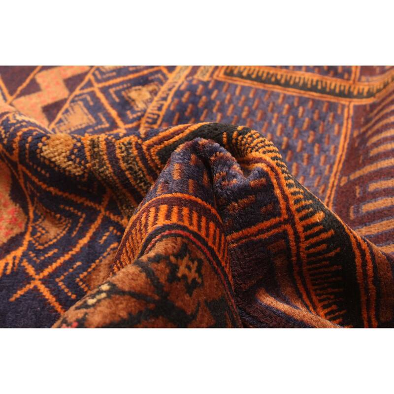 ECARPETGALLERY Hand-knotted Teimani Dark Navy Wool Rug - 3'0 x 4'9