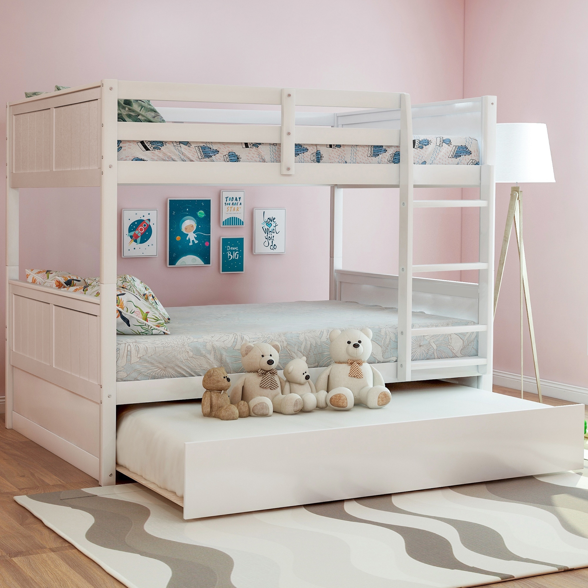 Merax Full over Full Bunk Bed with Twin Trundle Bed Bath Beyond 32163211