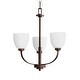 preview thumbnail 11 of 9, Quorum International Reyes 3 Light 22" Wide Chandelier Oiled Bronze