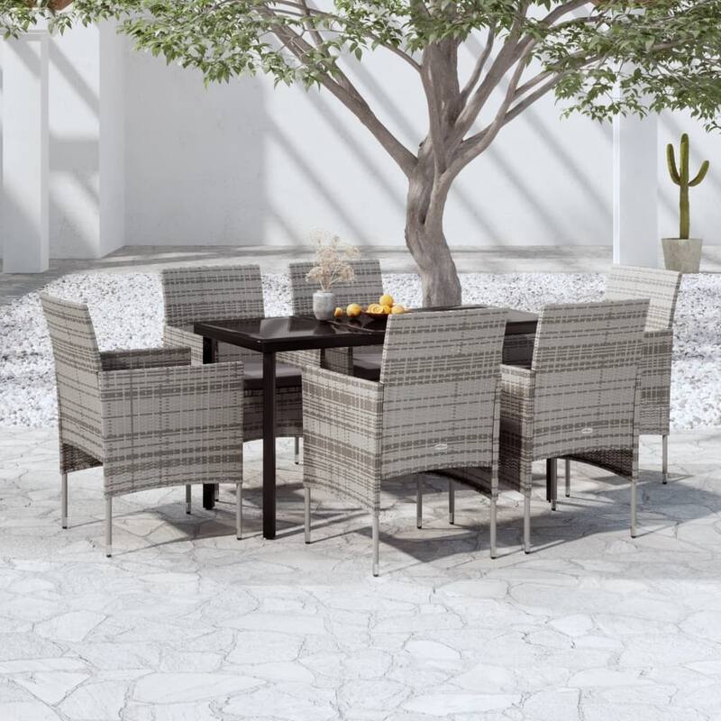 vidaXL Patio Dining Set Outdoor Dining Set Table and Chair Set for Garden