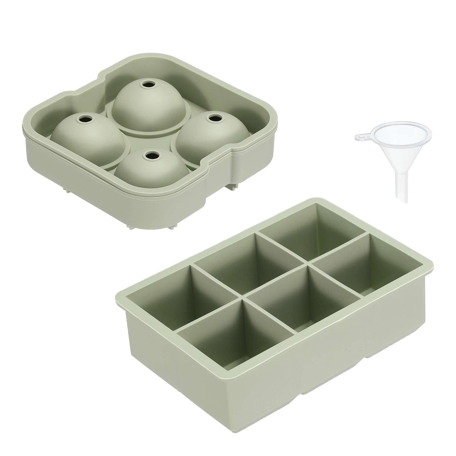 Round Ice Cube Tray, 6 Compartments