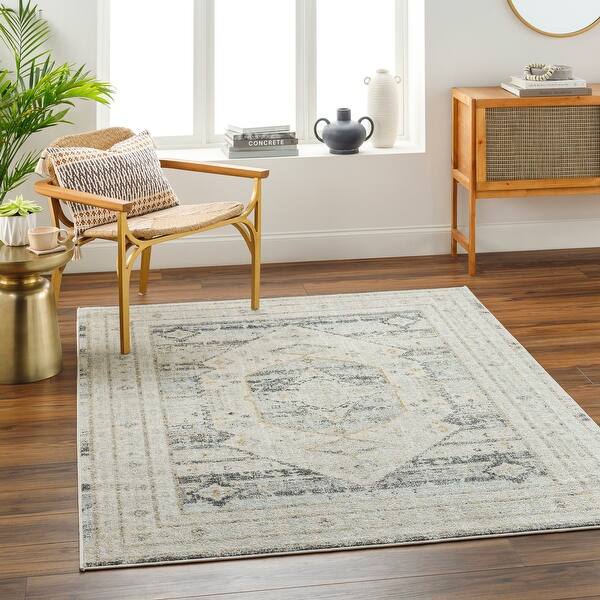 slide 2 of 6, Livabliss Bitlis Faded Persian Area Rug Sage/Grey - 5' 3" x 7'