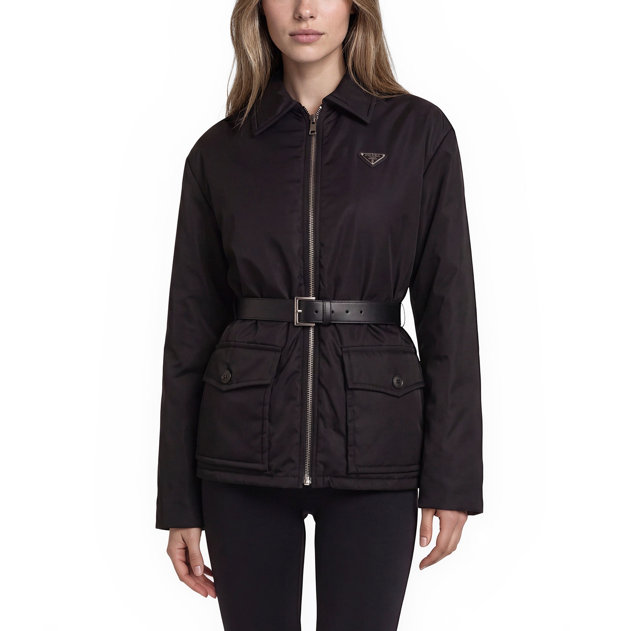 Prada Re-Nylon Belted Down Jacket