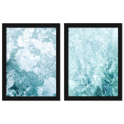 Lake Flowers by Hope Bainbridge 2 Piece Black Framed Print Art Set